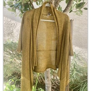Eileen Fisher Soft & Warm Cardigan Sweater Olive Alpaca Silk Large
